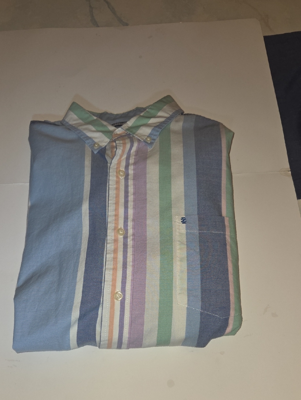 Men's Izod Saltwater 100% Cotton Oxford Cloth L/S Shirt Size XL NWT